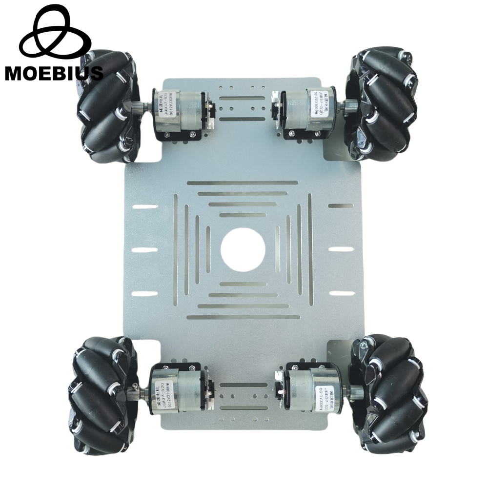 Diy Robot Electronics Kit - 25 كجم تحميل 4WD Mecanum عجلة