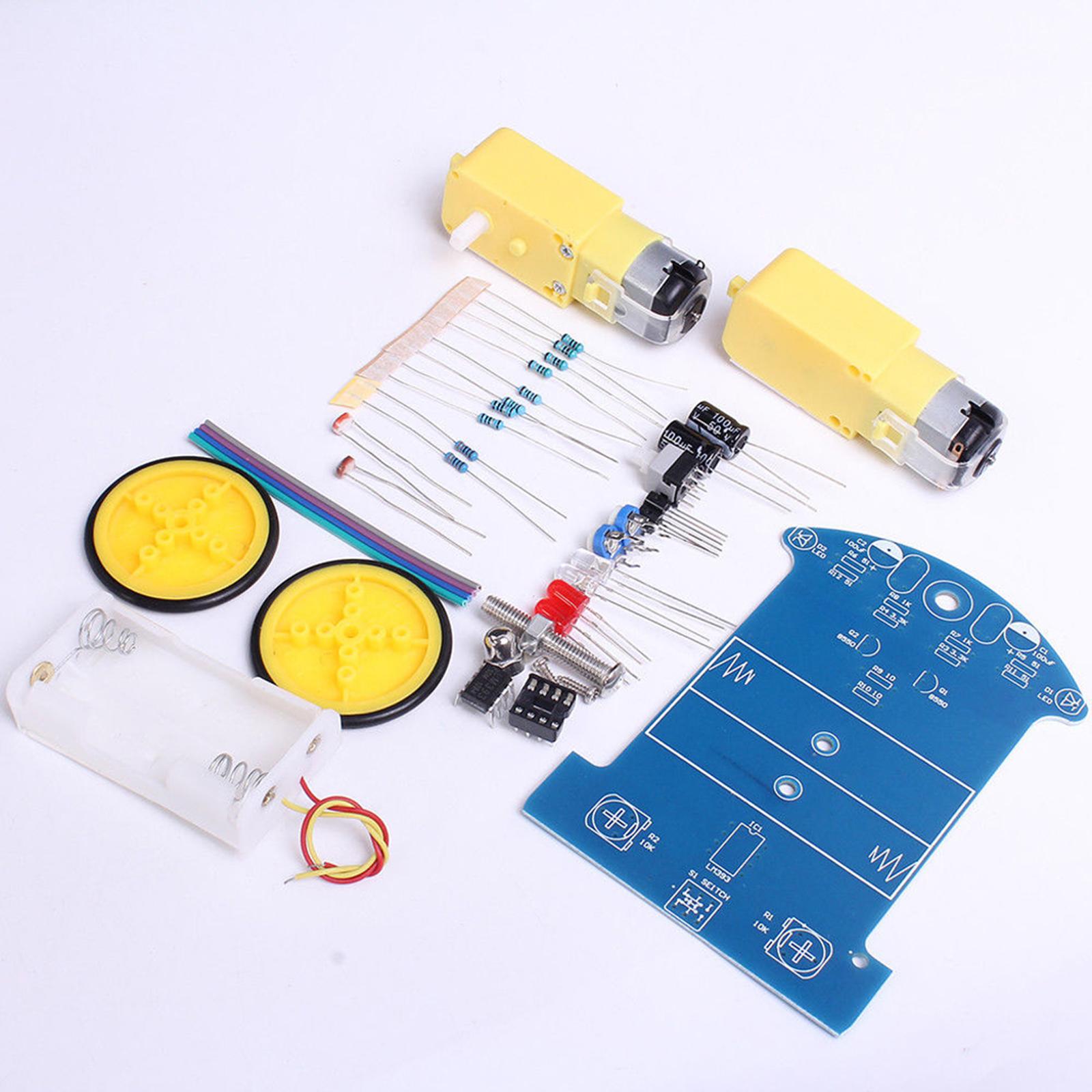 Diy Robot Electronics Kit - مجموعة سيارة روبوت ذكية للتركيب الذاتي،