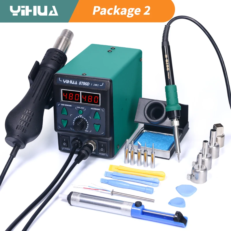 Diy Electronics Tools - YIHUA 8786D سبيكة لحام محطة لحام