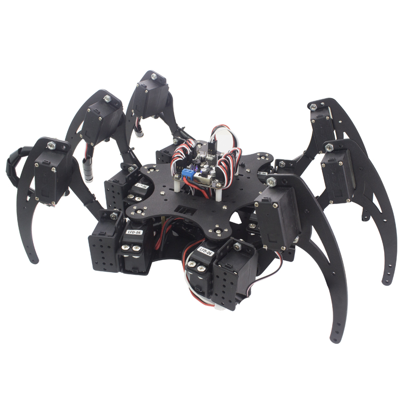 18 DOF الألومنيوم Hexapod العن - مراجعة Diy Robot Electronics Kit وسعره