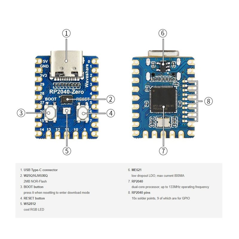 [B24B!】 لوحة تطوير RP2040-Zero - مراجعة Raspberry Pi Zero وسعره