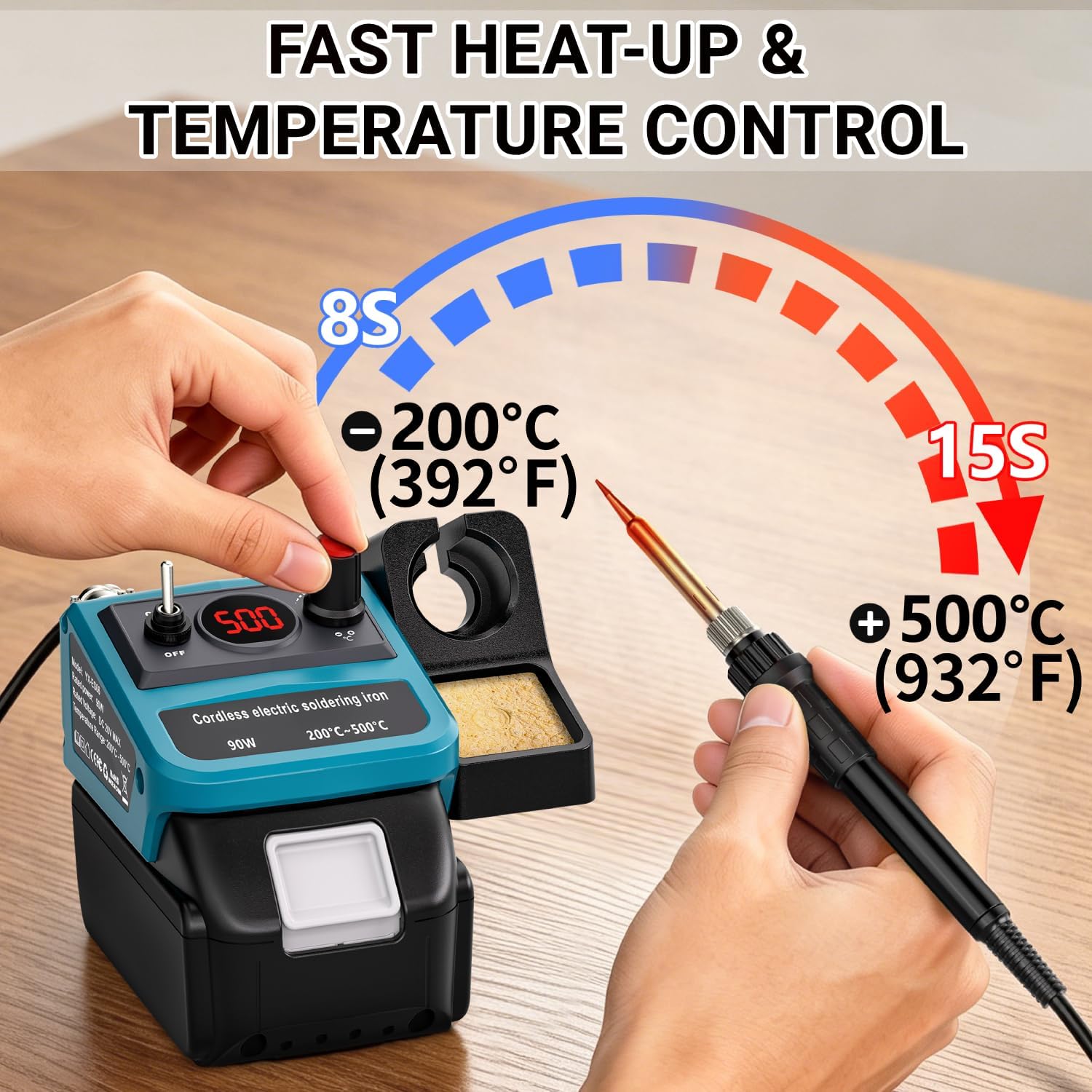 طقم لحام رقمي لاسلكي بقوة 90 و - مراجعة Diy Electronics Tools وسعره