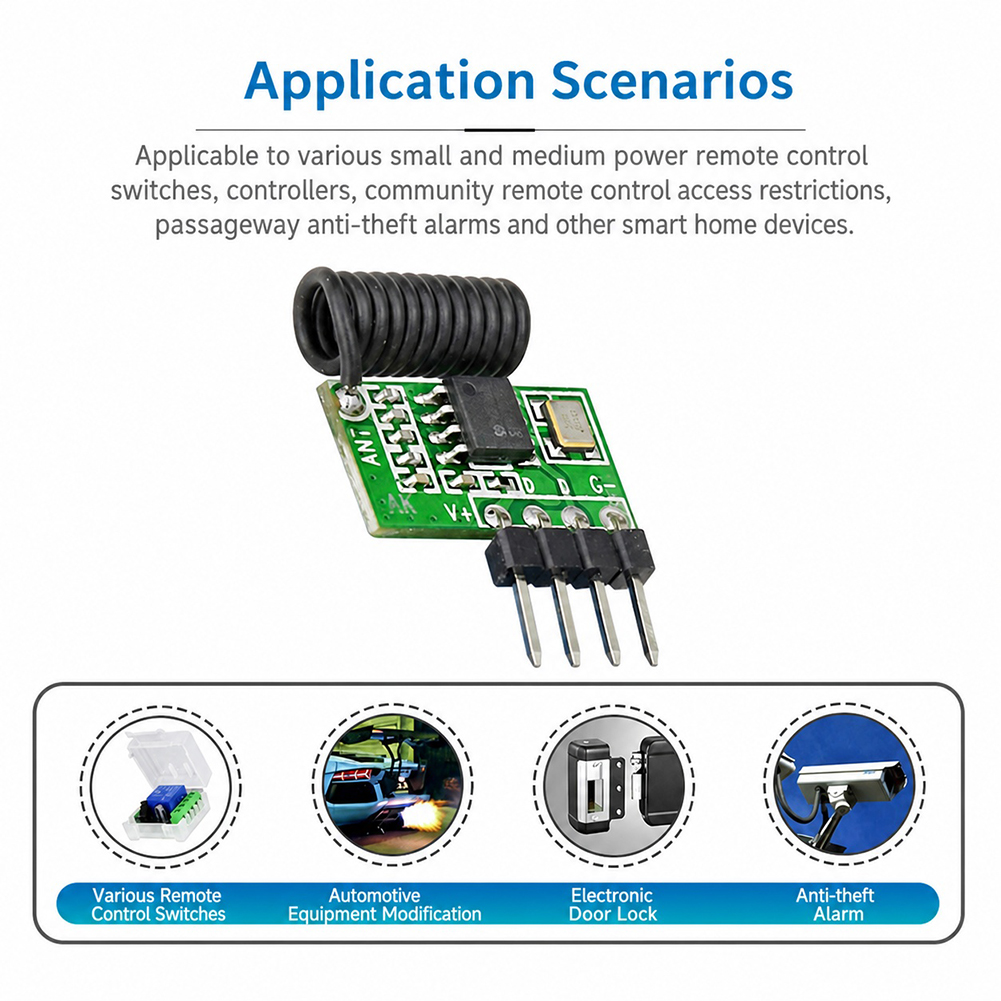 وحدة استقبال RF سوبرهيتودرين 3 - مراجعة Rf 433Mhz Module وسعره