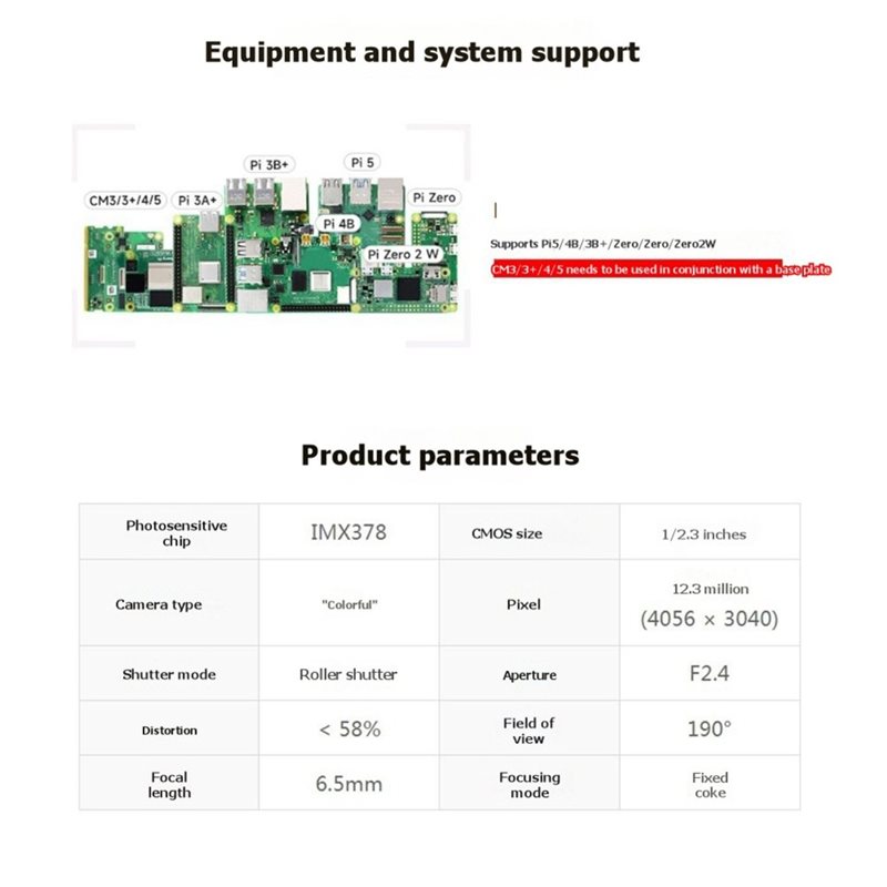 كاميرا IMX378-190 بدقة 12.3 مي - مراجعة Raspberry Pi Zero وسعره
