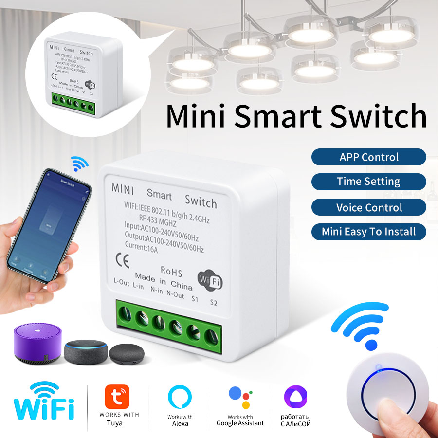 مفتاح ذكي لاسلكي RF433Mhz 16A/ - مراجعة Rf 433Mhz Module وسعره