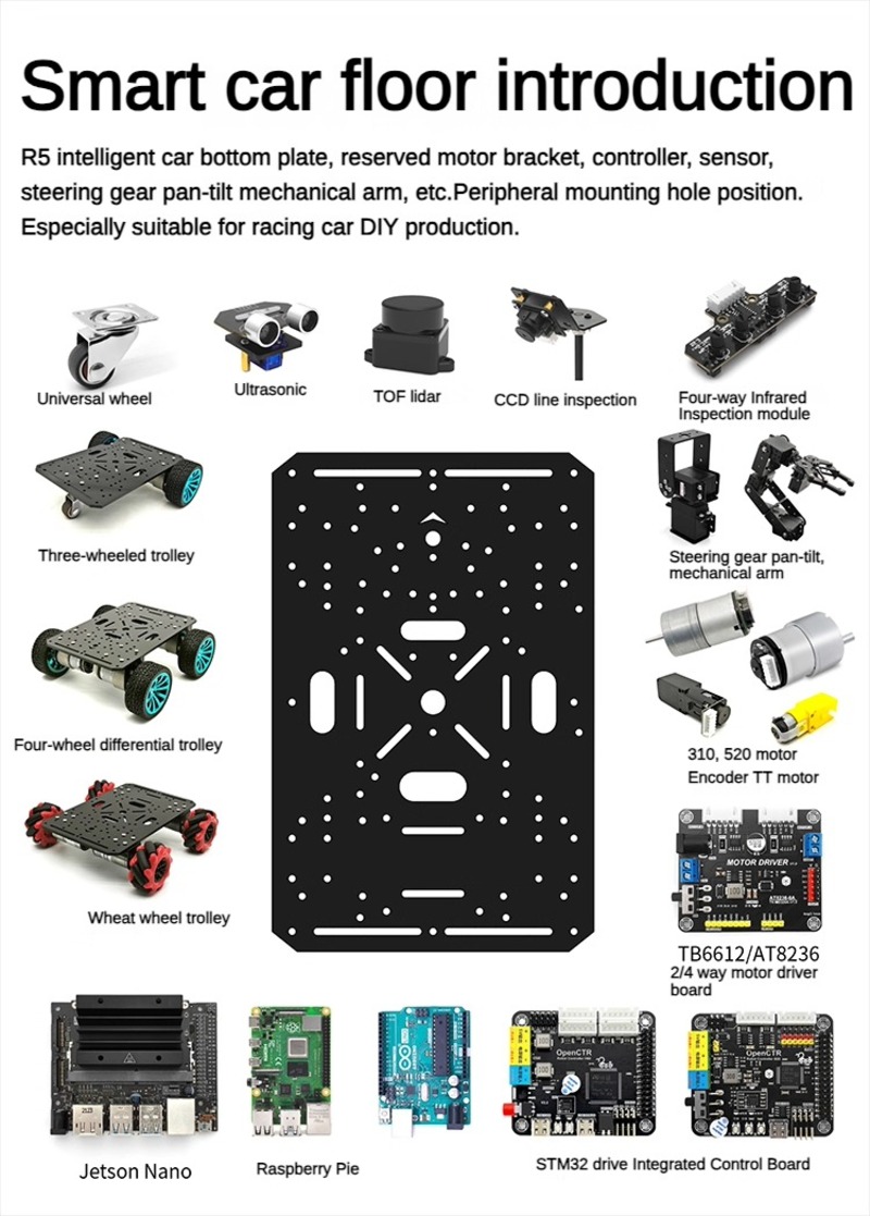 هيكل سيارة روبوتية رباعية الدف - مراجعة Diy Robot Electronics Kit وسعره